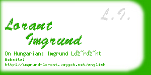 lorant imgrund business card